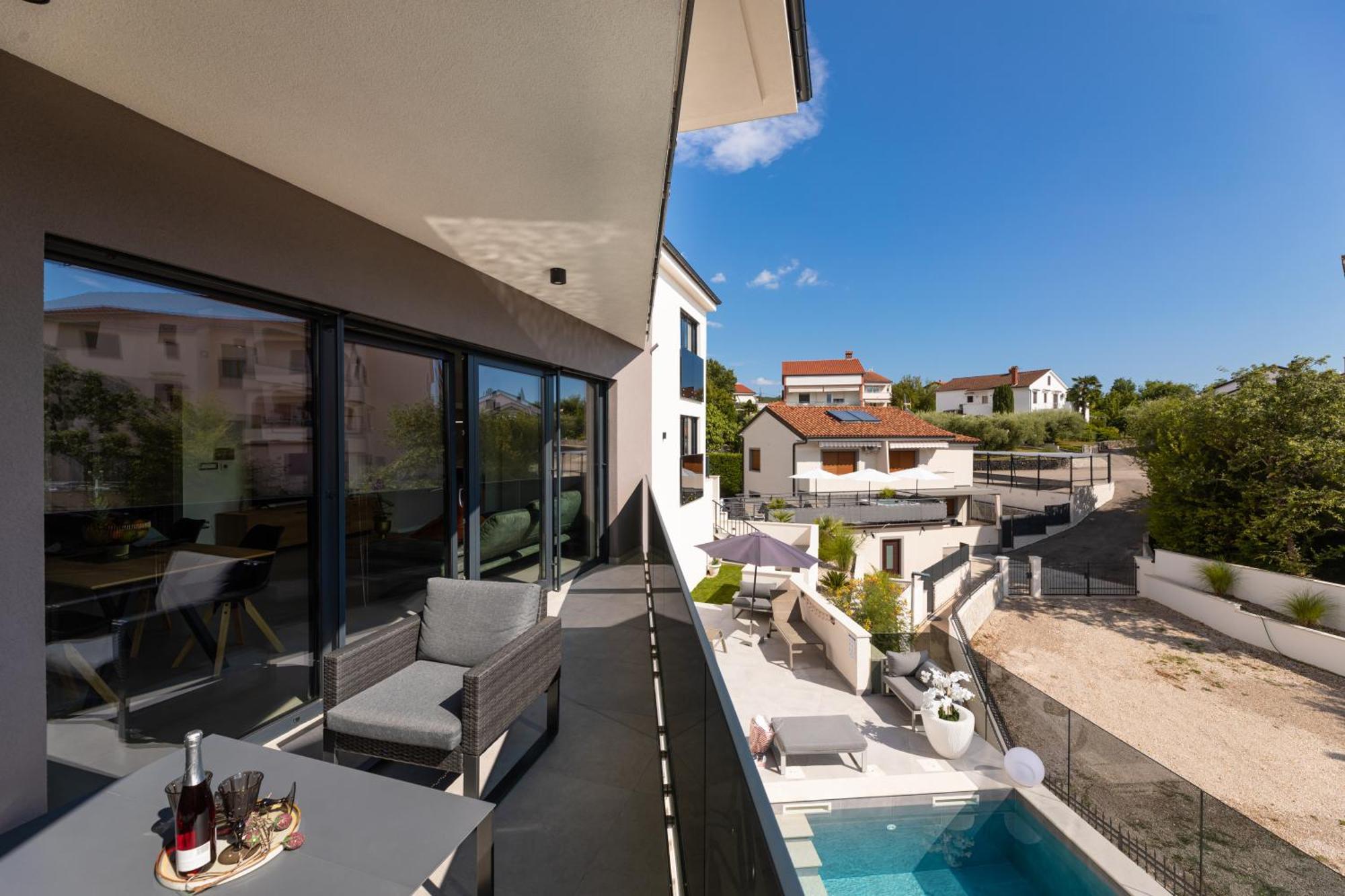 Villa Aurea Apartments Malinska De Luxe Luaran gambar